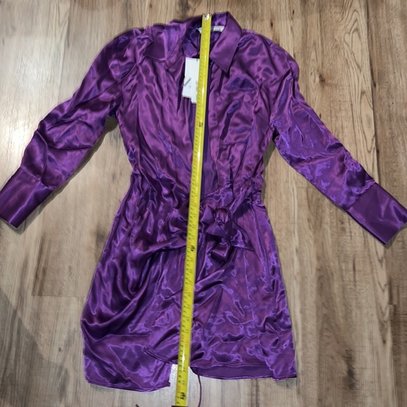 NEW! Zara Purple Belted Wrap Dress - Picture 9 of 12